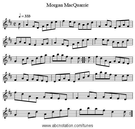 Morgan MacQuarrie - staff notation