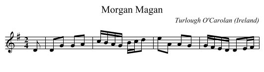 Morgan Magan - staff notation