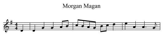 Morgan Magan - staff notation
