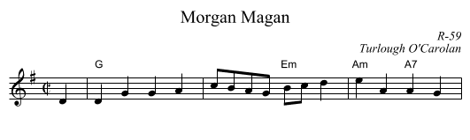 Morgan Magan - staff notation