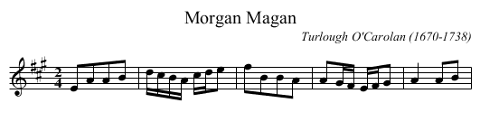 Morgan Magan - staff notation