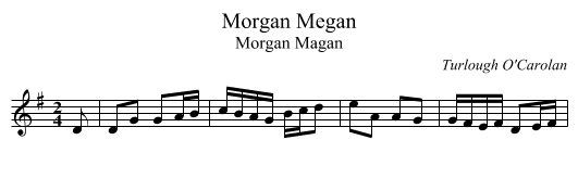 Morgan Megan - staff notation