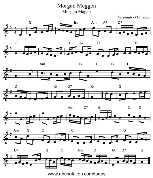 Morgan Meggen - staff notation