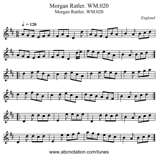 Morgan Ratler. WM.020 - staff notation