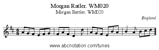Morgan Ratler. WM020 - staff notation
