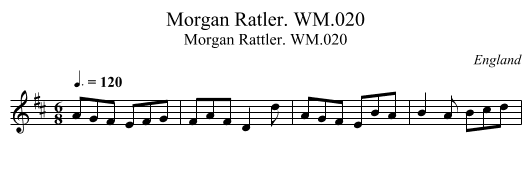 Morgan Ratler. WM.020 - staff notation