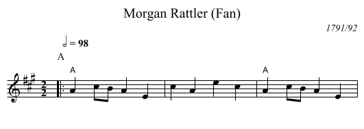 Morgan Rattler (Fan) - staff notation