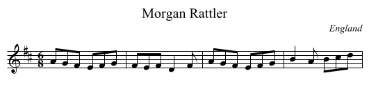 Morgan Rattler - staff notation