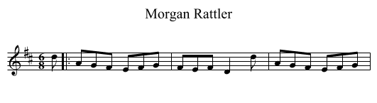 Morgan Rattler - staff notation