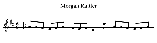 Morgan Rattler - staff notation