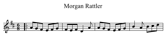 Morgan Rattler - staff notation