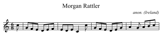 Morgan Rattler - staff notation
