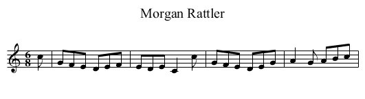 Morgan Rattler - staff notation