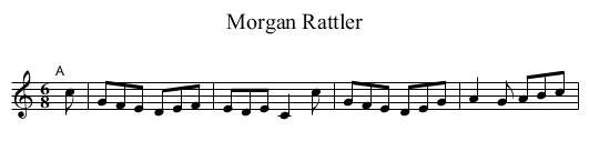 Morgan Rattler - staff notation