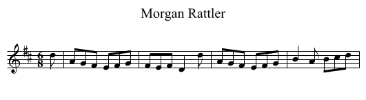 Morgan Rattler - staff notation