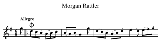 Morgan Rattler - staff notation