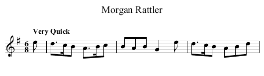 Morgan Rattler - staff notation