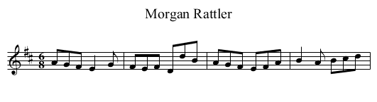 Morgan Rattler - staff notation