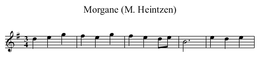 Morgane (M. Heintzen) - staff notation