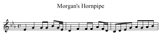 Morgan's Hornpipe - staff notation
