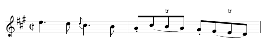 Morgan's Whim - staff notation