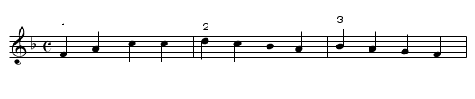 Morgensolen - staff notation