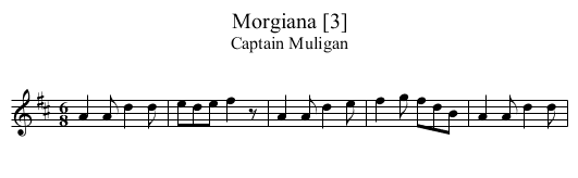 Morgiana [3] - staff notation