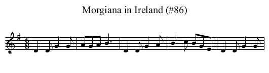 Morgiana in Ireland (#86) - staff notation