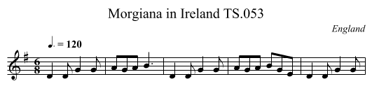 Morgiana in Ireland TS.053 - staff notation