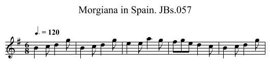 Morgiana in Spain. JBs.057 - staff notation