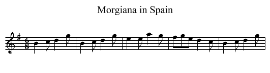 Morgiana in Spain - staff notation