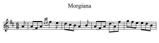 Morgiana - staff notation