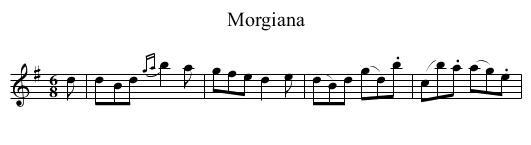 Morgiana - staff notation