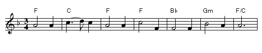 Morgonstund har gull i mund - staff notation