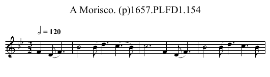 Morisco. (p)1657.PLFD1.154, A - staff notation