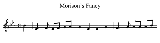 Morison’s Fancy - staff notation