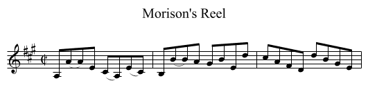 Morison's Reel - staff notation