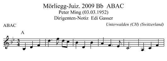 Mörliegg-Juiz. 2009 Bb  ABAC - staff notation