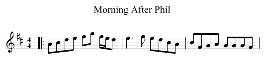 Morning After Phil - staff notation