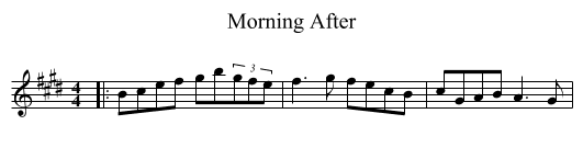 Morning After - staff notation