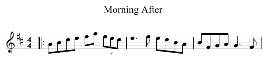 Morning After - staff notation