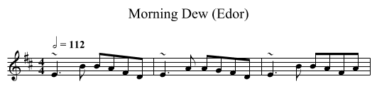 Morning Dew (Edor) - staff notation