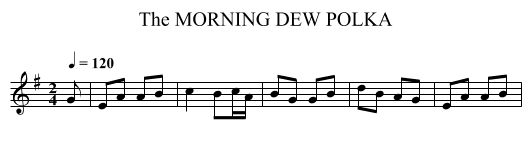 MORNING DEW POLKA, The - staff notation