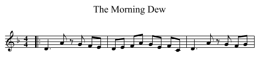 Morning Dew, The  - staff notation