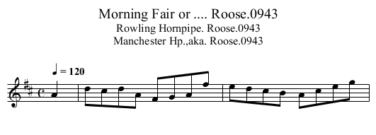 Morning Fair or .... Roose.0943 - staff notation