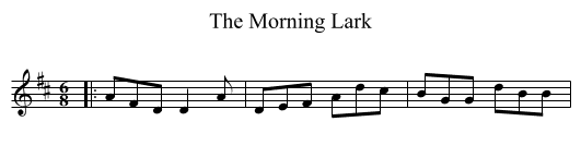 Morning Lark, The  - staff notation