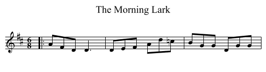 Morning Lark, The  - staff notation
