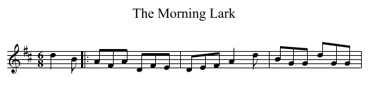 Morning Lark, The  - staff notation
