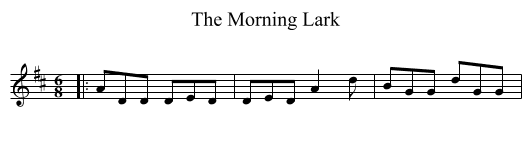 Morning Lark, The  - staff notation