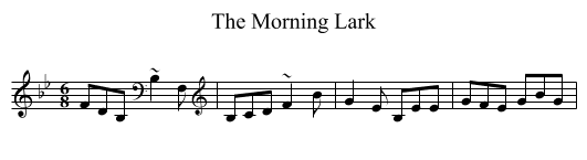 Morning Lark, The  - staff notation